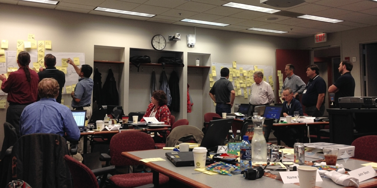 EACOE practitioners facilitating an Enterprise Architecture working session